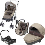 Poussette trio loola up walnut brown 2013 + base offerte pas cher