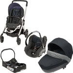 Poussette trio elea total black 2013 + base offerte pas cher