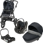 Poussette trio high trek total black 2013 + base offerte pas cher