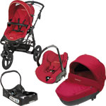 Poussette trio high trek intense red 2013 + base offerte pas cher