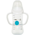 Biberon sans bpa maternity easy clip blanc avec poignées 270ml pas cher