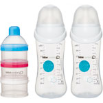 Lot de 2 biberons sans bpa maternity easy clip blanc 270ml + doseur de lait pas cher