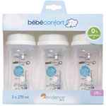 Lot de 3 biberons sans bpa maternity blanc 270ml pas cher