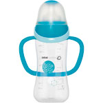Biberon sans bpa maternity easy clip bleu avec poignees 270ml pas cher