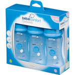 Lot de 3 biberons sans bpa maternity bleu 270ml pas cher