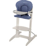 Chaise haute bébé woodline divine denim pas cher