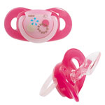 Lot de 2 sucettes silicone maternity dental safe t2 fille pas cher