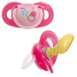 Lot de 2 sucettes caoutchouc maternity dental safe t2 fille pas cher