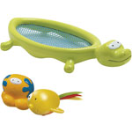 Jouets de bain bébé epuisette et ses poissons arroseurs pas cher
