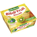 BLEDINA Bledi fruit biscuite pomme kiwi banane 4x100 g d�s 8 mois