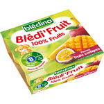 BLEDI FRUIT 100% Fruits pomme fruits exotiques 4 x 100 g d�s 8 mois
