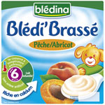 BLEDI BRASSE p�che abricots 4x100 g d�s 4 mois