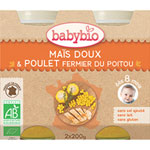 Menu du jour légumes et poulet fermier 200 g dès 8 mois pas cher