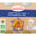 Menu soir bonne nuit carotte-potimarron riz 200 g dès 6 mois pas cher