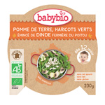 Mon p'tit plat haricots verts et emincé de dinde 230 g dès 12 mois pas cher