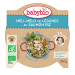 Mon p'tit plat méli mélo de légumes au saumon riz 260 g dès 15 mois pas cher