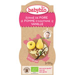 Bio p'tits fruits poire pomme vanille 120 g dès 12 mois pas cher