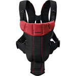 Porte bébé ventral active noir/rouge pas cher