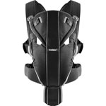 Porte bébé ventral miracle coton mix noir/argent pas cher