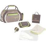 Sac à langer sport style taupe/amande pas cher