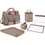 Sac à langer free hand taupe/hibiscus pas cher