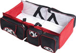 SUPER NOMADE SAC A LANGER LIT TRANSFORMABLE ROUGE NOIR