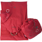 PORTE BEBE ECHARPE AVEC ANNEAU ROUGE/GRIS