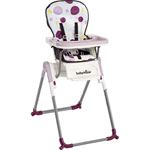 Chaise haute bébé slim prune pas cher
