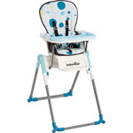 Chaise haute bébé slim turquoise pas cher