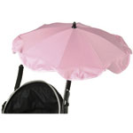 Ombrelle poussette anti uv triple flexible avec easy clip rose pas cher