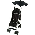 Ombrelle poussette anti uv triple flexible avec easy clip noir pas cher