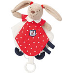 Doudou mouchoir à dentition deluxe lapin pas cher