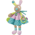 Doudou mouchoir à dentition bobby bel oeil turquoise pas cher