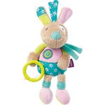 Jouet d'éveil bébé mini musical chien bobby bel oeil turquoise pas cher