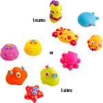 Jouets de bain bébé 5 aspergeurs pas cher