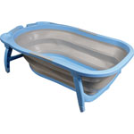 Baignoire bébé pliable taupe/bleu pas cher