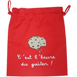 Sac à gouter c est l heure du gouter rouge pas cher