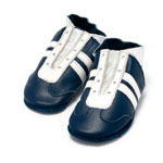 Chaussons bébé tennis blanc et bleu 0-6 mois pas cher