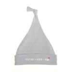 Bonnet bébé double pur coton maman papa moi gris souris pas cher