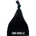 Bonnet bébé double pur coton 'mini rebelle' noir pas cher