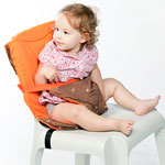 Chaise nomade réversible chocolat / orange pas cher