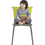 Siege bébé nomade réversible  taupe/ lime pas cher
