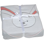 Couverture bébé plaid adaptable 105 x 146 cm lapin fragile pas cher
