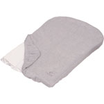 Lot de 2 housses de matelas à langer éponge gris ecru pas cher