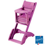 Chaise haute bébé multipositions twenty one lilas pas cher
