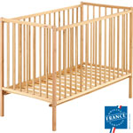 Lit bébé remi 60 x120 cm vernis naturel pas cher