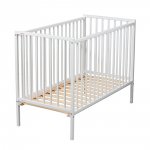 Lit bébé remi 60 x120 cm laque blanc pas cher