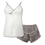 Pyjashort de maternité et d'allaitement 2 pièces manon vintage pas cher