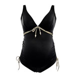 Maillot de bain de maternité 1 pièce calypso noir pas cher