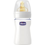 Biberon verre 150ml tetine caoutchouc flux normal 0m+ pas cher